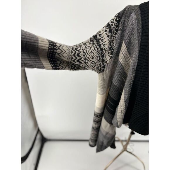 Chelsea and Theodore gray black open cardigan size XL - Picture 5 of 11